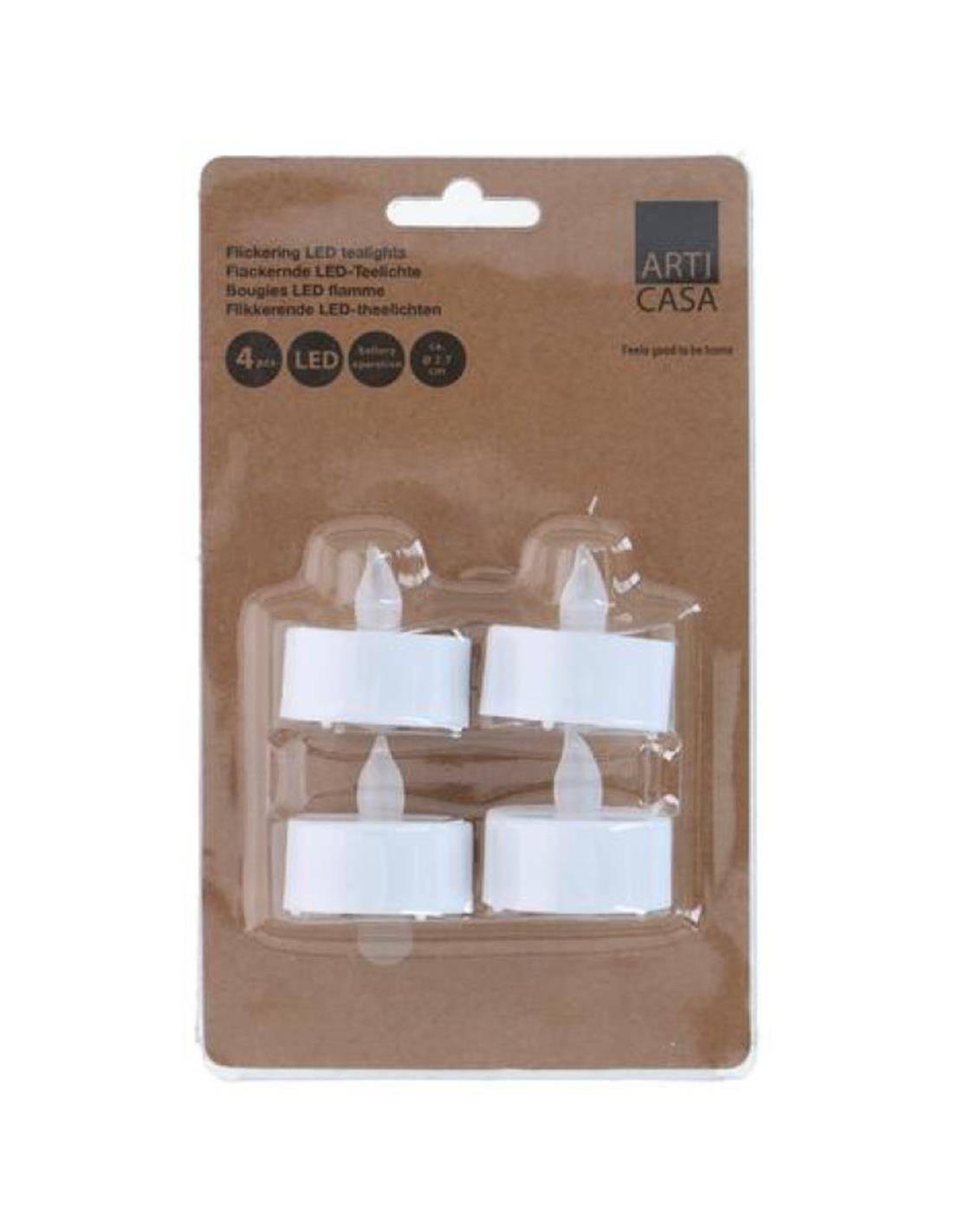 Κεριά ρεσώ LED 4τμχ Φ3,7Η3,7cm