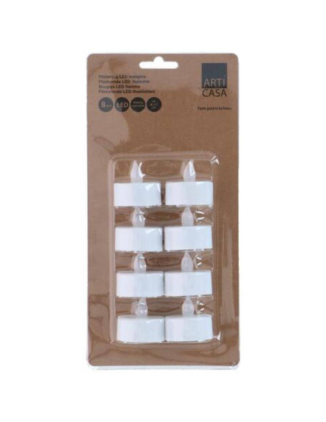 Κεριά ρεσώ LED 8τμχ Φ3,7Η3,7cm