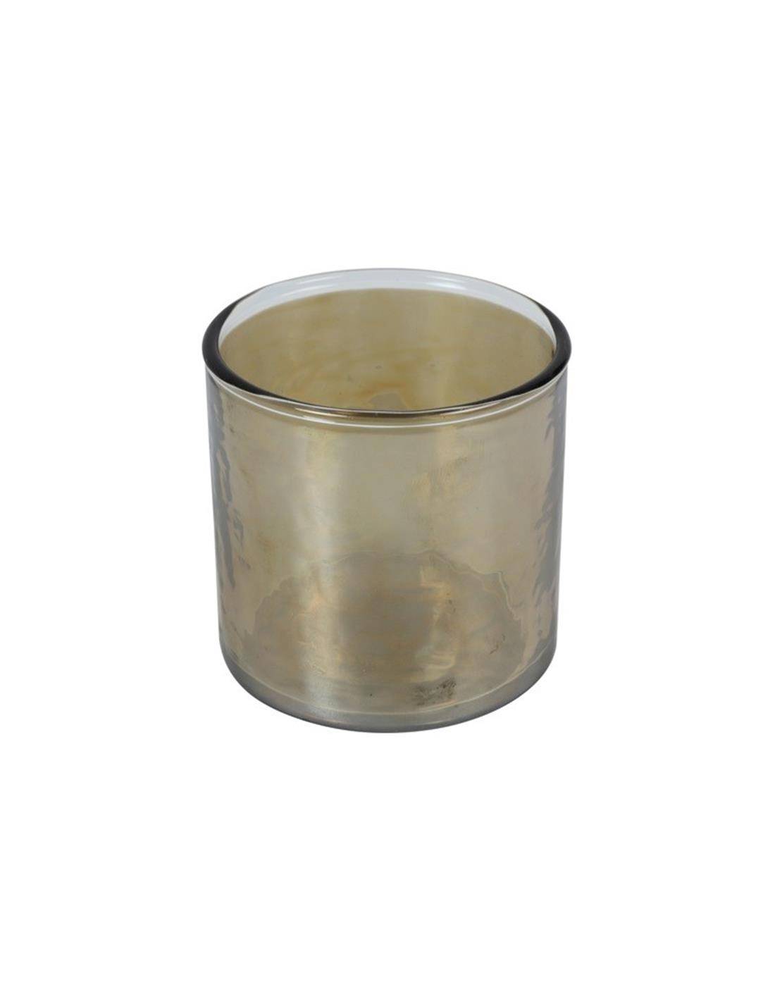 Κηροπήγιο γυαλ.ποτήρι καφέ Φ8Η8cm