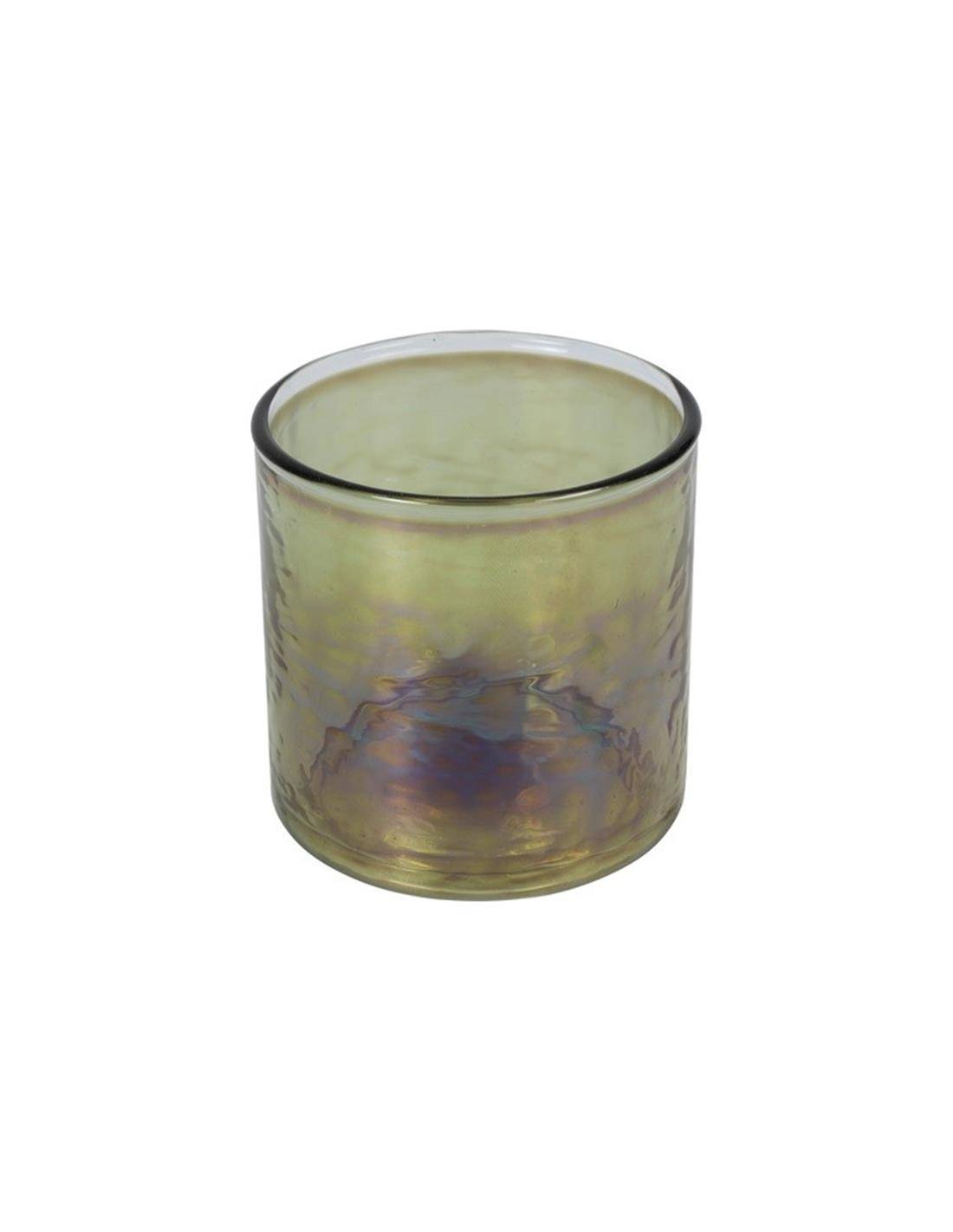 Κηροπήγιο γυαλ.ποτήρι πράσινο Φ8Η8cm