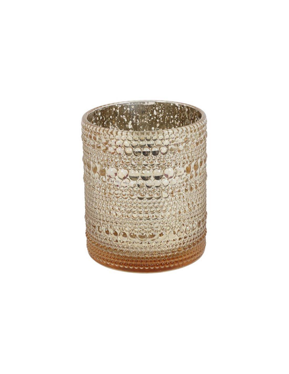 Κηροπήγιο γυαλ.χρυσό 8,5Χ10