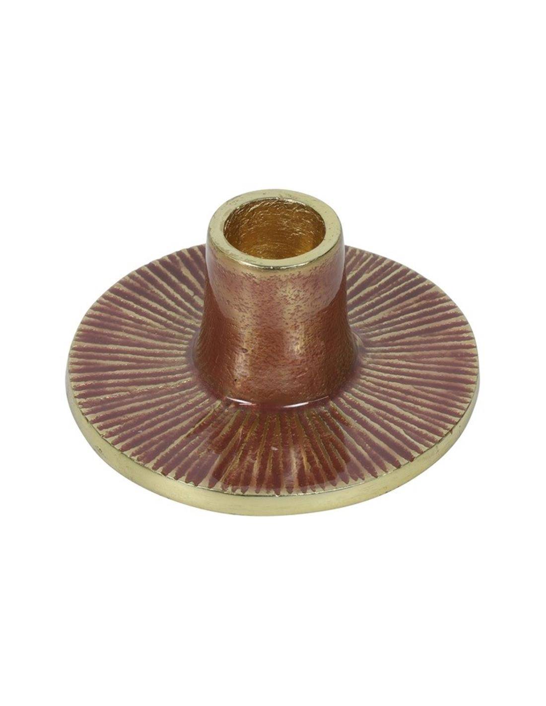 Κηροπήγιο μανιτάρι copper/χρυσό Φ9,5Η4cm