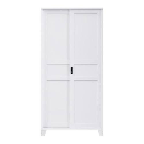 ΜΕΤΑΛΛΙΚΗ ΝΤΟΥΛΑΠΑ Fylliana Evelyn ΛΕΥΚΟ ΧΡΩΜΑ 90x40x190εκ