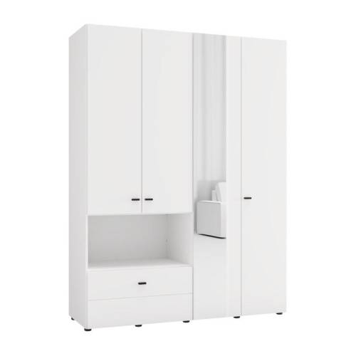 ΝΤΟΥΛΑΠΑ CAMPSIE 4K1F1O h207 ΛΕΥΚΟ ΧΡΩΜΑ 155x52x208εκ