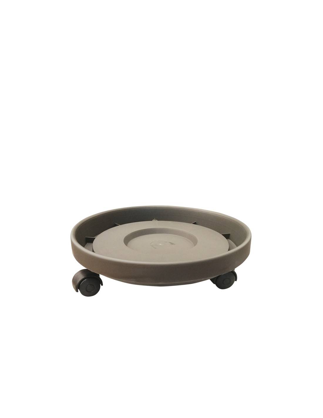 Πιάτο με ρόδες 21εκ. ανθρακι