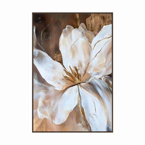 ΠΙΝΑΚΑΣ ΣΕ ΚΑΜΒΑ Fylliana FL50295 ΜΠΕΖ-ΧΡΥΣΟ-ΛΕΥΚΟ ΧΡΩΜΑ 80x4x120εκ