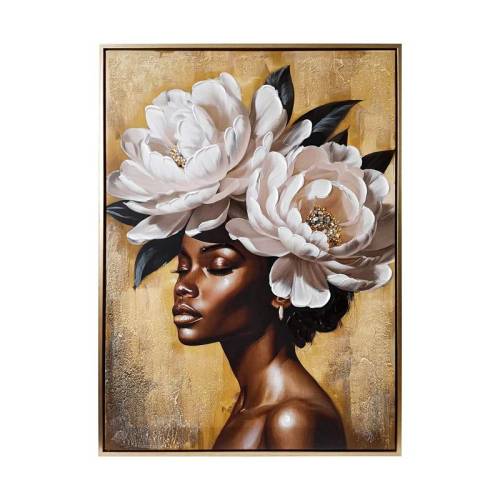 ΠΙΝΑΚΑΣ ΣΕ ΚΑΜΒΑ ΜΕ ΠΛΑΣΤΙΚΟ ΠΛΑΙΣΙΟ Fylliana FL8114 ΚΑΦΕ-ΧΡΥΣΟ 50x70εκ