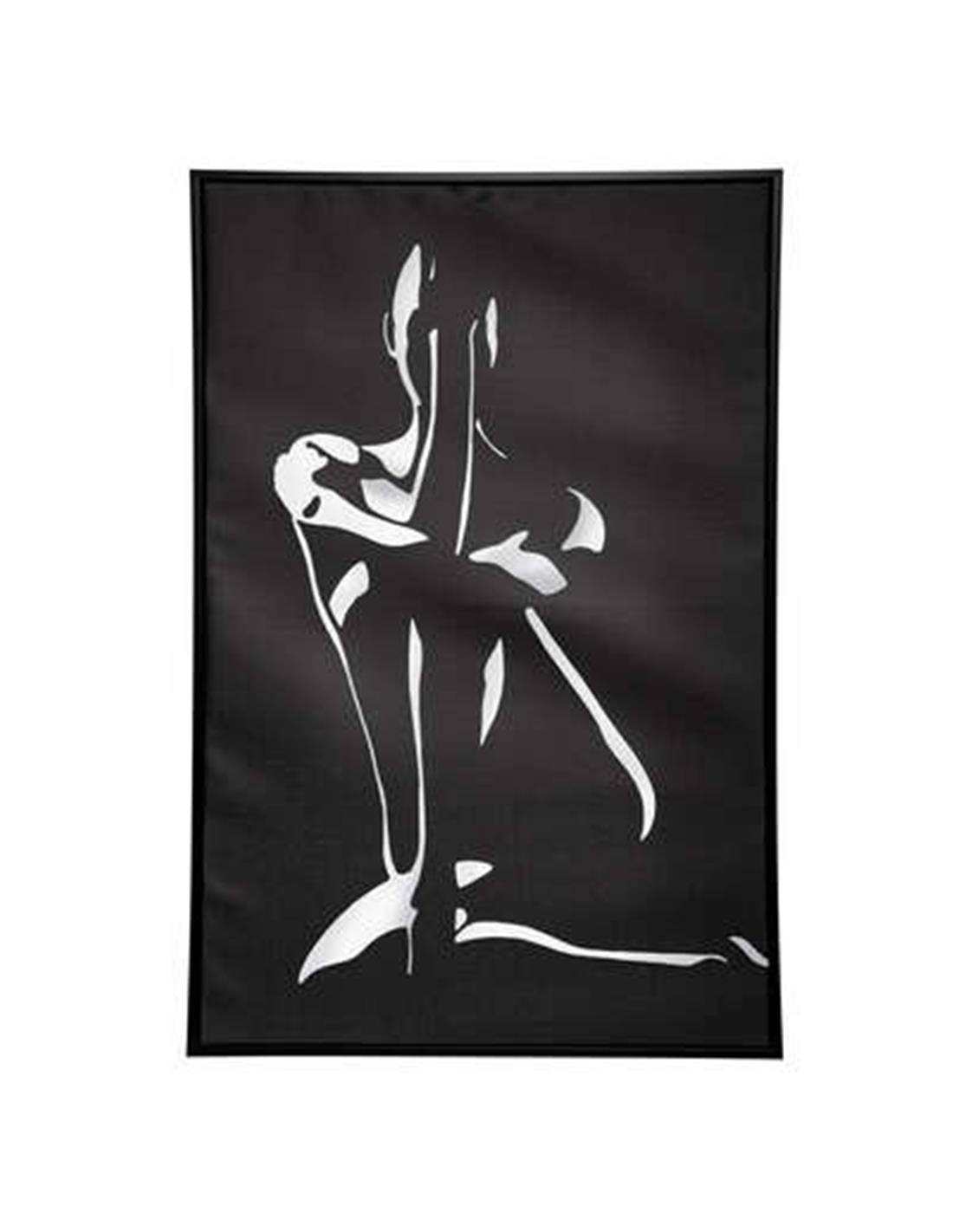 Πίνακας γυναίκα black/white μαύρη κορνίζα 60x90cm