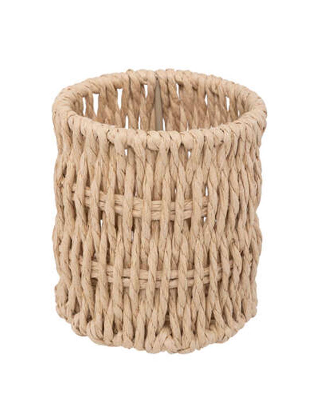 Ποτήρι αποθ.γραφείου τεχνητή RAFFIA φυσικό Φ9,5Η10cm