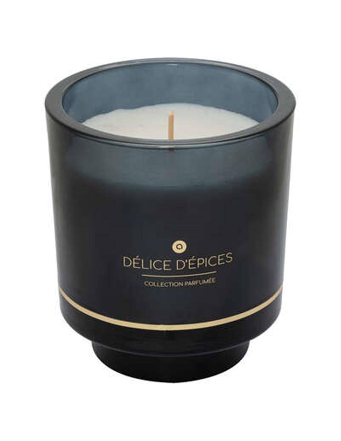 Ποτήρι γυάλ.μπλε με κερί 225gr/Φ9Η10cm