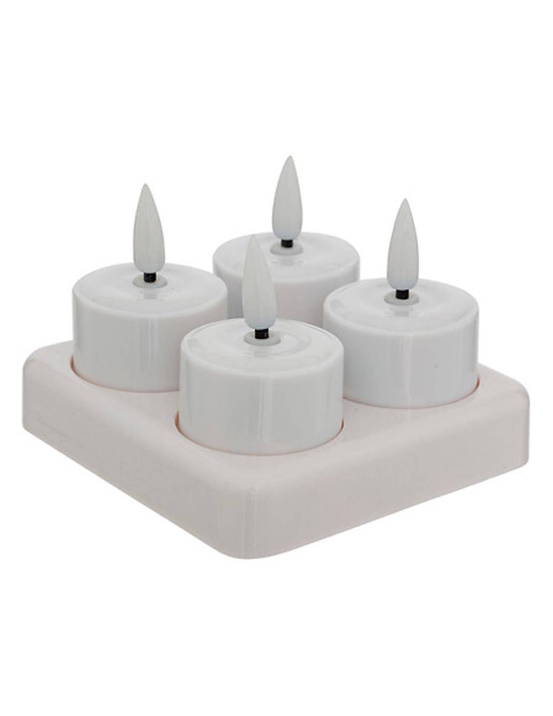 Ρεσώ 4 led επαναφορτιζόμενα σε βάση 9,9 x 7 x 10,2 cm