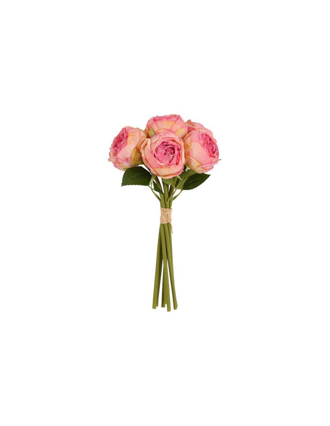 Τριαντάφυλλα μπουκέτο σκ.ρόζ Χ10 30εκ.