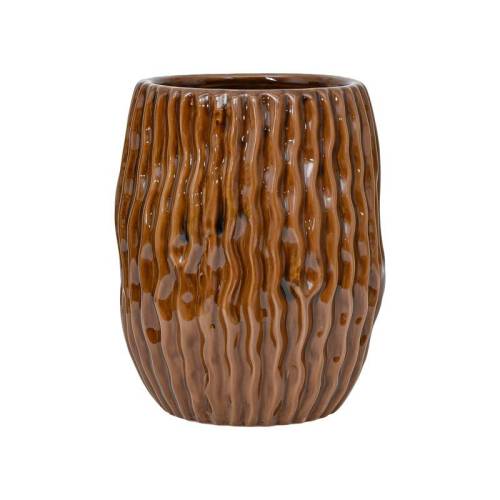ΚΕΡΑΜΙΚΟ ΒΑΖΟ Fylliana FL873 ΚΑΦΕ ΧΡΩΜΑ 19x19x26εκ