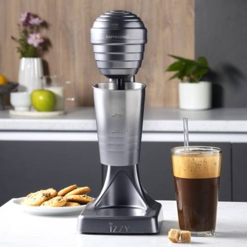 Izzy Caffeccino F-120 Φραπεδιέρα Επιτραπέζια 120W με 2 Ταχύτητες Inox
