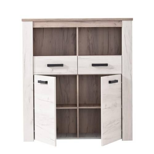 ΒΙΤΡΙΝΑ Kent POP 2F GREY OAK/WHITE OAK 114*36,5*127,5