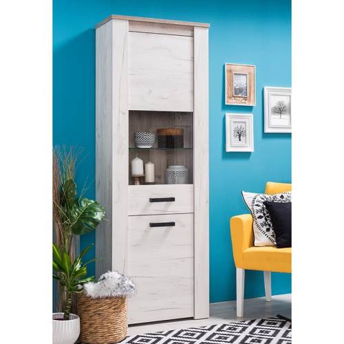 ΒΙΤΡΙΝΑ Kent VS GREY OAK/WHITE OAK 68,5*36,5*195