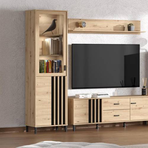 ΒΙΤΡΙΝΑ LAVAL 1K VS1 193 ARTISAN ΟΑΚ/ΜΑΥΡΟ 55x40x193εκ