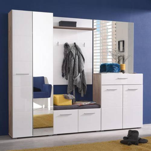 ΕΠΙΠΛΟ ΧΟΛ Beny CIV 760 GREY OAK-ΛΕΥΚΗ ΛΑΚΑ 76*25,5*114