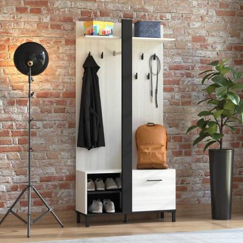 ΕΠΙΠΛΟ ΧΟΛ CAPITELLO SURFSIDE-ΜΑΥΡΟ-ΜΑΥΡΟ ΜΑΤ FOIL 90x33x191εκ