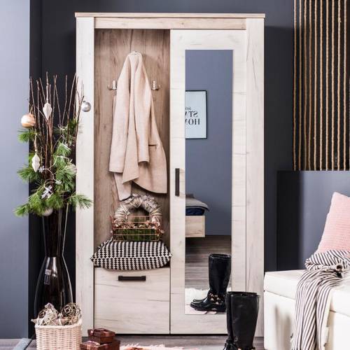 ΕΠΙΠΛΟ ΧΟΛ Kent PS GREY OAK/WHITE OAK 114*36,5*195