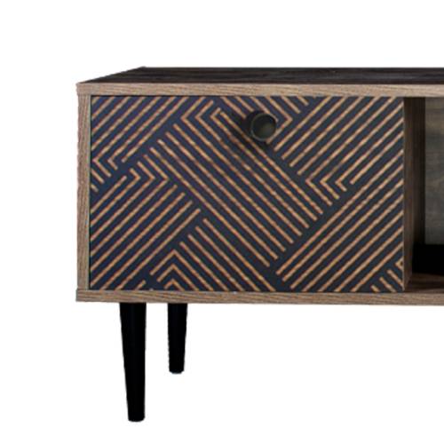 ΕΠΙΠΛΟ ΤΗΛΕΟΡΑΣΗΣ Fylliana "Home" ΜΑΥΡΟ ΜΕ GREY OAK 120*39.5*45