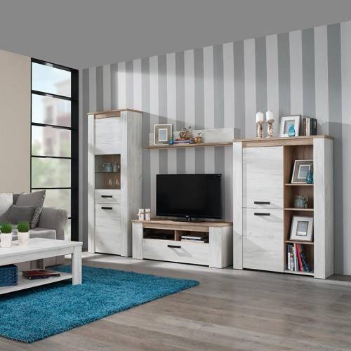ΕΠΙΠΛΟ TV Kent 120 GREY OAK/WHITE OAK 122,5*43,5*49,5
