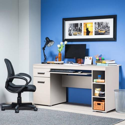 ΓΡΑΦΕΙΟ ALFA OPAQUE WHITE 145x66x76εκ