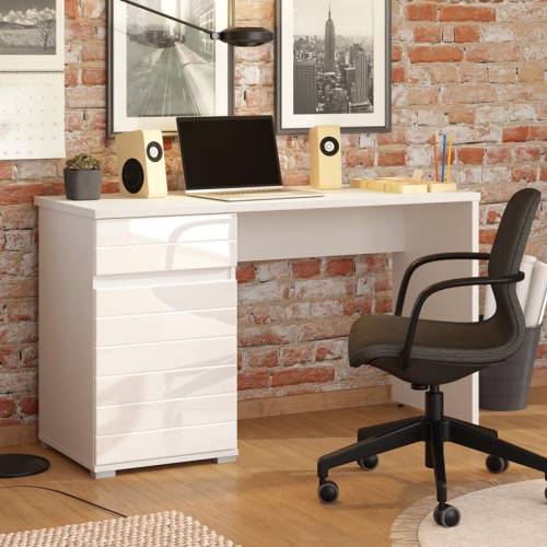 ΓΡΑΦΕΙΟ Elan OPAQUE WHITE GLOSS FOIL 130x50x76εκ