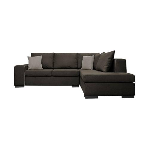 ΚΑΝΑΠΕΣ ΓΩΝΙΑ ΔΕΞΙΑ Fylliana New Toulouse TAUPE ΥΦΑΣΜΑ ΜΕ MOCCA ΜΑΞΙΛΑΡΙΑ 260x205x93εκ