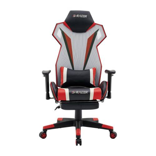 ΚΑΡΕΚΛΑ GAMING Fylliana D-01 ΤΕΧΝΟΔΕΡΜΑ ΜΑΥΡΗ-ΚΟΚΚΙΝΗ 53*47*127 x.f