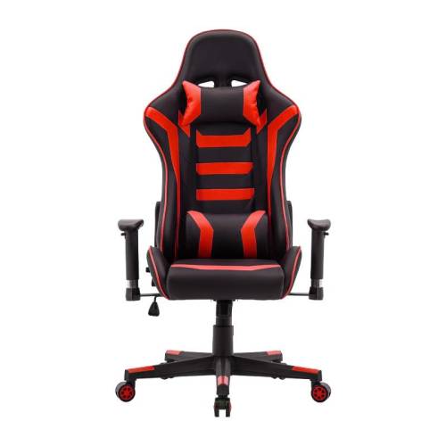 ΚΑΡΕΚΛΑ GAMING Fylliana SAR-1 ΜΑΥΡΟ-ΚΟΚΚΙΝΟ ΤΕΧΝΟΔΕΡΜΑ 64*53*135 x.f