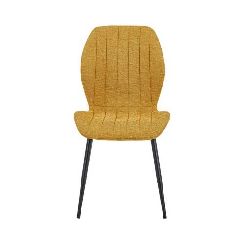 ΚΑΡΕΚΛΑ ΤΡΑΠΕΖΑΡΙΑΣ Fylliana FL089 ΜΟΥΣΤΑΡΔΙ ΥΦΑΣΜΑ ΜΕ ΜΑΥΡΑ ΜΕΤΑΛΛΙΚΑ ΠΟΔΙΑ 47x55x87εκ