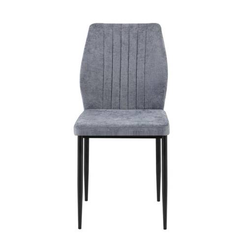 ΚΑΡΕΚΛΑ ΤΡΑΠΕΖΑΡΙΑΣ Fylliana FL25410 ΓΚΡΙ ΣΚΟΥΡΟ ΧΡΩΜΑ ΥΦΑΣΜΑ ΜΕ ΜΑΥΡΑ ΜΕΤΑΛΛΙΚΑ ΠΟΔΙΑ 42x58x87εκ