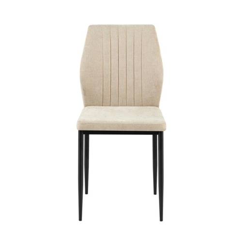 ΚΑΡΕΚΛΑ ΤΡΑΠΕΖΑΡΙΑΣ Fylliana FL25410 ΜΠΕΖ ΧΡΩΜΑ ΥΦΑΣΜΑ ΜΕ ΜΑΥΡΑ ΜΕΤΑΛΛΙΚΑ ΠΟΔΙΑ 42x58x87εκ