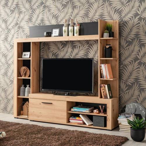 ΚΕΝΤΡΟ ΨΥΧΑΓΩΓΙΑΣ-ΣΥΝΘΕΣΗ RUBI ARTISAN / ΜΑΥΡΟ 172.5*33*157.5