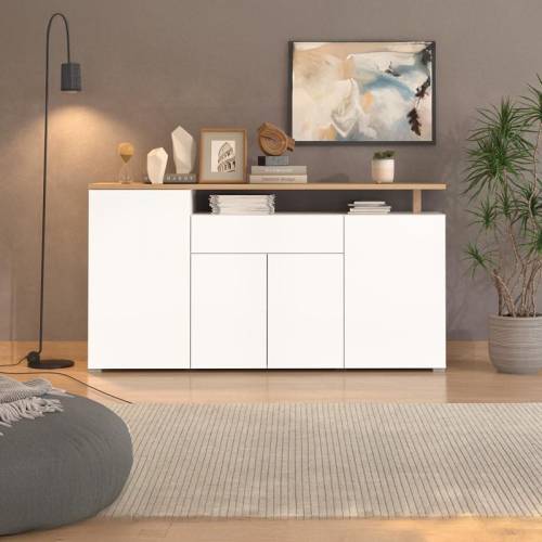 ΚΟΜΟΤΑ-ΜΠΟΥΦΕΣ ATERNO 180 4K1F4V ΛΕΥΚΟ/ARTISAN ΧΡΩΜΑ 180x40x94εκ