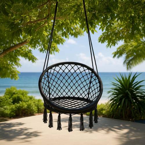 ΚΡΕΜΑΣΤΗ ΚΟΥΝΙΑ-ΑΙΩΡΑ Fylliana Nala ΜΑΥΡΟ 80x80x125εκ