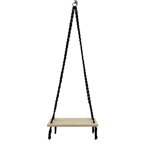 ΚΡΕΜΑΣΤΗ ΚΟΥΝΙΑ Fylliana FL620 ΜΕ ΞΥΛΙΝΟ ΚΑΘΙΣΜΑ ΧΡΩΜΑ ΜΑΥΡΟ 50x20x2εκ