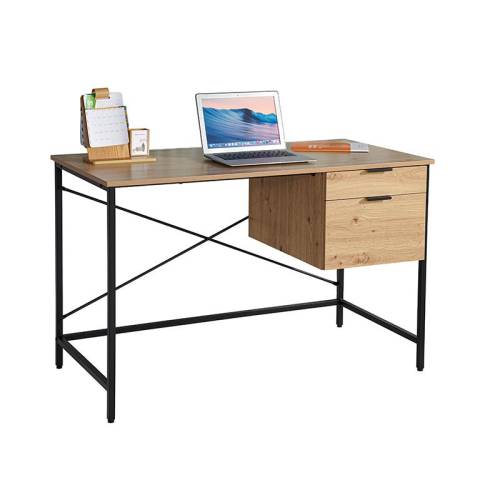 ΜΕΤΑΛΛΙΚΟ ΓΡΑΦΕΙΟ Fylliana Edge 1932 GREY OAK ΧΡΩΜΑ 120x60x76εκ