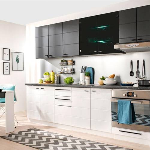 ΝΤΟΥΛΑΠΙ ΚΟΥΖΙΝΑΣ CLAUDIA 60A ΓΚΡΙ CONCRETE-BLACK MATT FOIL 60*30*57