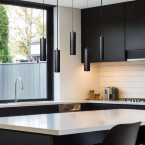 ΠΕΝΤΑΦΩΤΟ ΚΡΕΜΑΣΤΟ ΦΩΤΙΣΤΙΚΟ ΟΡΟΦΗΣ Fylliana ΜΑΥΡΟ ΧΡΩΜΑ Ε27 65x10x100εκ