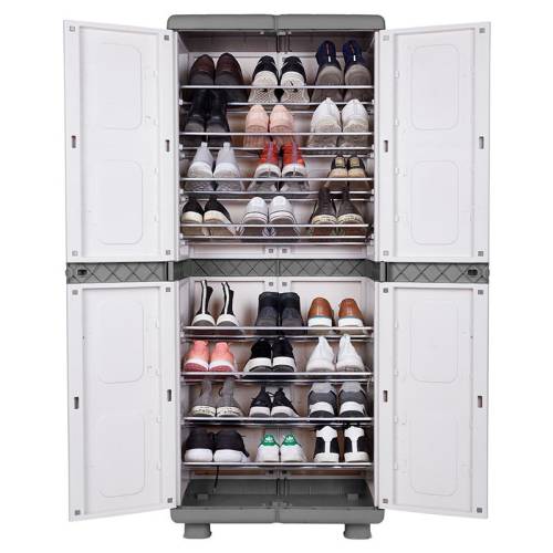 ΠΛΑΣΤΙΚΗ ΠΑΠΟΥΤΣΟΘΗΚΗ Fylliana ΕΡΜΗΣ ΓΚΡΙ ΑΝΘΡΑΚΙ 73*44*179εκ mof