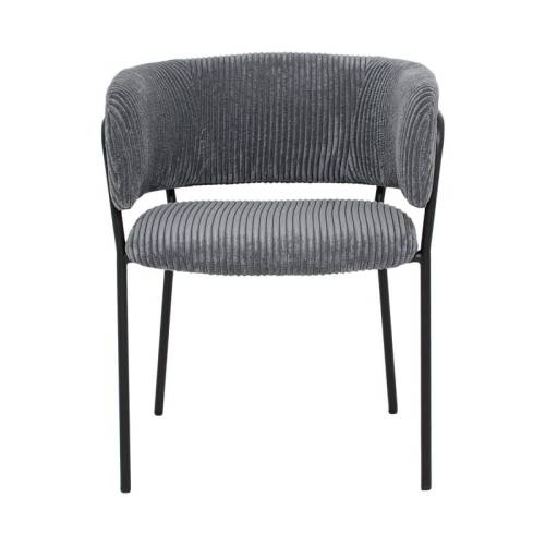 ΠΟΛΥΘΡΟΝΑ Fylliana FL3042 ΓΚΡΙ ΥΦΑΣΜΑ ΜΕ ΜΕΤΑΛΛΙΚΑ ΠΟΔΙΑ 59x57x75εκ