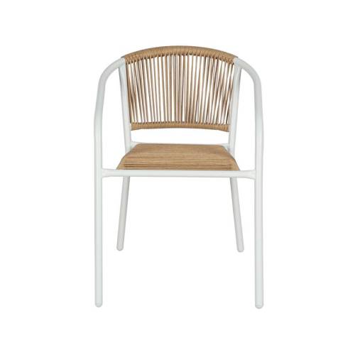 ΠΟΛΥΘΡΟΝΑ ΚΗΠΟΥ Fyllianna FL11465 ΑΠΟ ΣΥΝΘΕΤΙΚΟ RATTAN MΕ ΜΕΤΑΛΛΙΚΟ ΣΚΕΛΕΤΟ ΛΕΥΚΟ ΧΡΩΜΑ 54x63x74εκ