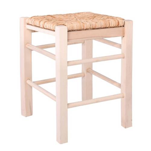 ΤΑΒΕΡΝΑΣ Σκαμπό Βοηθητικό, Οξιά Εμποτισμός Φυσικό, Κάθισμα Ψάθα Ρ-00025486 Ρ978,Ε1