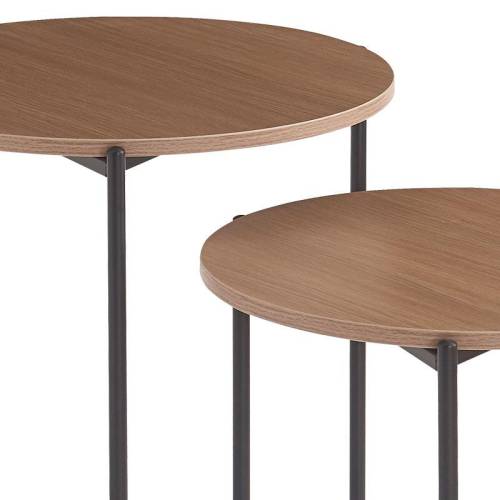 ΣΕΤ 2 ΒΟΗΘΗΤΙΚΑ ΤΡΑΠΕΖΑΚΙΑ Fylliana FL6402 ΑΝΟΙΧΤΟ ΚΑΦΕ 45x45x50εκ & 50x50x60εκ