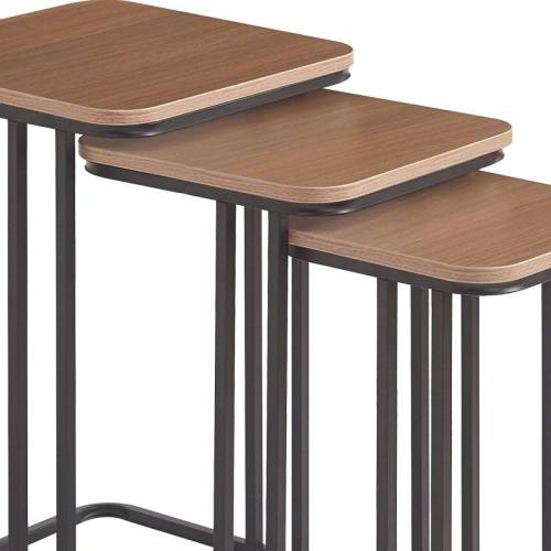 ΣΕΤ 3 ΒΟΗΘΗΤΙΚΑ ΤΡΑΠΕΖΑΚΙΑ Fylliana FL3603 ΑΝΟΙΧΤΟ ΚΑΦΕ 30x30x50εκ & 35x35x55εκ & 40x40x60εκ