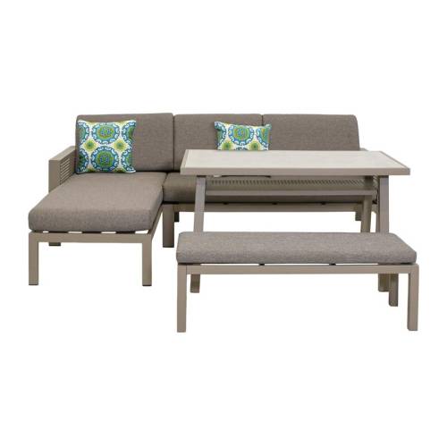 ΣΕΤ ΚΗΠΟΥ 4 ΤΕΜΑΧΙΩΝ Fylliana Iowa ΜΠΕΖ ΧΡΩΜΑ 220x165x75εκ