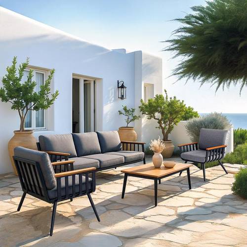 ΣΕΤ ΚΗΠΟΥ 4 ΤΕΜΑΧΙΩΝ Fylliana "Zenya" ΜΠΕΖ ΧΡΩΜΑ