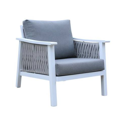 ΣΕΤ ΣΑΛΟΝΙ ΕΞΟΧΗΣ 4 ΤΕΜΑΧΙΩΝ Fylliana "Federiko" ΛΕΥΚΟ ΧΡΩΜΑ 145x87x78εκ